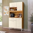 Ver imagem 3 de Armario de Cozinha Malta com 4 Portas e 1 Gaveta Cinamomo Touch/Off White