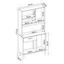 Ver imagem 2 de Armario de Cozinha Malta com 4 Portas e 1 Gaveta Cinamomo Touch/Off White