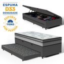 Ver imagem 3 de Cama Box Baú com Colchão Espuma D33 Pillow In Anjos Ortosleep + Auxiliar Unique Solteiro 88 cm