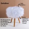 Kit 02 Puff Puf Decorativo Tumir Pelo Sintetico Branco Sone - 3