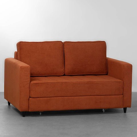 Sofá-Cama Mira Casal Terracota 1,60m Terracota