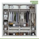 Ver imagem 7 de Guarda Roupa Casal 2 Portas 4 Gavetas Velaris Móveis Lopas