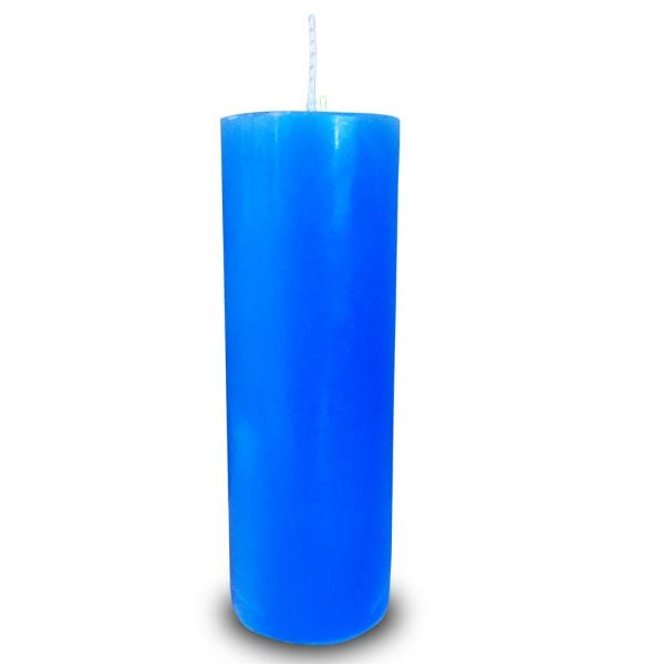 KIT 10 VELAS VOTIVA 7 SETE DIAS COLORIDA AZUL CLARO - 2
