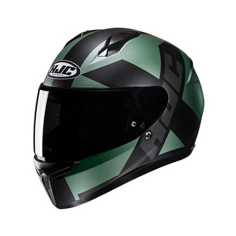 Capacete Integral C10 Tez Verd Pret 59 para Motociclista Policarbonato Avancado Hjc