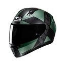 Ver imagem 1 de Capacete Integral C10 Tez Verd Pret 59 para Motociclista Policarbonato Avancado Hjc