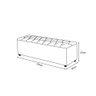 Recamier Baú Liverpool 135cm Veludo Bege - 3