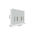 Ver imagem 3 de Guarda Roupa Casal Veneza C/ 6 Portas e 4 Gavetas Neve - Tcil Móveis