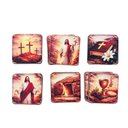 Ver imagem 6 de Cestinha de Páscoa Cordeiro com Chocolates e Jogos Religiosos Inclusos