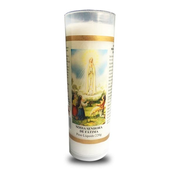 KIT 6 VELA VOTIVA PVC NOSSA SENHORA DE FÁTIMA - 2