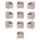 Ver imagem 1 de Kit 10 Poltronas Decorativas Consultorio Recepção Sala Cor:Bege
