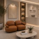 Ver imagem 2 de Sofá Leaf 180 cm 2 Lugares Orgânico Luxo Sala de Estar: Courino Sintético Marrom
