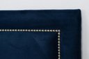 Ver imagem 3 de Cabeceira Queen Reta Luxo 160x60 Suede Azul - Tachas Prata