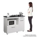 Ver imagem 2 de Balcão para Cooktop 4 Bocas e Forno 2 Portas 1 Gaveta Violeta Kaiki Móveis