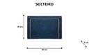 Ver imagem 2 de Cabeceira Solteiro Estofada Reta Luxo com Tachas - Suede Azul Marinho