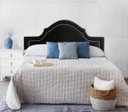 Ver imagem 1 de Cabeceira Estofada Provençal Luxo com Tachas - Casal Suede Preto