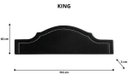 Ver imagem 2 de Cabeceira Estofada Provençal Luxo com Tachas - King Suede Preto