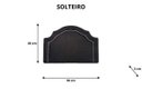 Ver imagem 2 de Cabeceira Estofada Provençal Luxo com Tachas - Solteiro Suede Preto