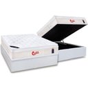 Ver imagem 1 de Cama Box Baú Casal: Colchão Molas Pocket Ensacadas Castor Gold Star Vitagel + Base Crc Courano