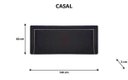 Ver imagem 2 de Cabeceira Estofada Reta Luxo com Tachas - Casal Suede Preto