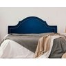 Cabeceira Casal Estofada Para Cama Box Provençal Luxo 140x60 Suede Azul Marinho - Tachas Prata - 1