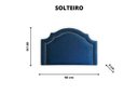Ver imagem 2 de Cabeceira Solteiro Estofada Provençal Luxo com Tachas - Suede Azul Marinho