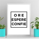 Ver imagem 2 de Quadro Ore Espere Confie 45x34cm - com vidro:Madeira preta