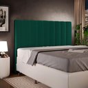 Ver imagem 6 de Cabeceira Cama Box Casal King 195cm Dália W01 Bouclê Verde