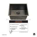 Ver imagem 2 de Tanque de Aço Inox 304 Manaxos 54x44 Cm Pingoo.casa - Preto