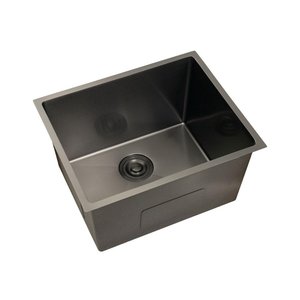 Tanque de Aço Inox 304 Manaxos 54x44 Cm Pingoo.casa - Preto