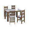 Conjunto Mesa + 4 Cadeiras + Buffet Ameixa/Branco - Móveis Canção - 2