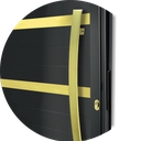 Ver imagem 3 de Porta Pivotante Lambril Premium c/Puxador D. Super Preto Dourado 100 Brimak