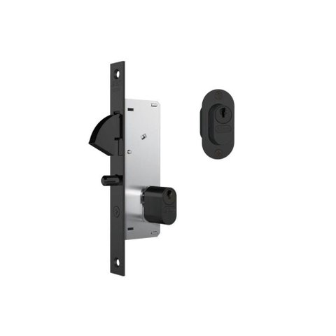 Fechadura Porta de Correr Stam 26.5mm Externa 940 Preto