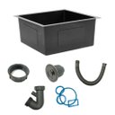 Ver imagem 3 de Cuba Cozinha Inox Preta Quadrada Gourmet 40x40 C/ Acessórios