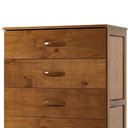 Ver imagem 4 de Cômoda Quarto 81cm Madeira Pinus 5 Gavetas Carl Imbuia Z25 - Mpozenato