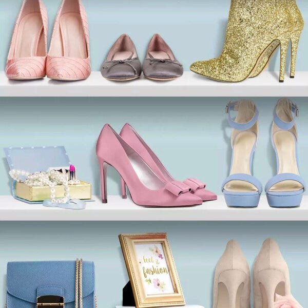 Papel de Parede Sapatos + Cola Para Aplicação - Coleção Free Style -FL31601 - 1