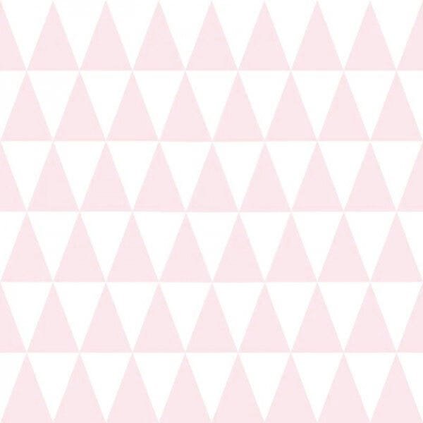 Papel de Parede Triângulos Rosa + Cola Para Aplicação - Coleção Little Bandits - 128862 - 1