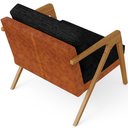 Ver mais imagens de Kit 02 Poltronas Decorativas Sala Estar Pietra L02 Couríssimo Camel Linho Chumbo - Lyam Decor