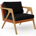 Ver imagem 3 de Kit 02 Poltronas Decorativas Sala Estar Pietra L02 Couríssimo Camel Linho Chumbo - Lyam Decor