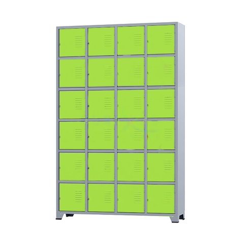 Armário Roupeiro De Aço 24 Portas Para Vestiário Academia Locker Verde