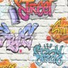 Papel de Parede Tijolo e Grafite Colorido + Cola Para Aplicação - Coleção Free Style - FL17905 - 1