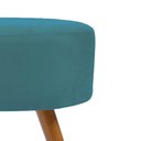 Ver imagem 2 de Kit 02 Poltronas Decorativas + Puff Decorativo Redondo Sala Cor:azul Turquesa