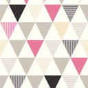 Ver imagem 2 de Papel de Parede Triângulos Rosa e Cinza Vinilico Lavável+ Cola para Aplicação