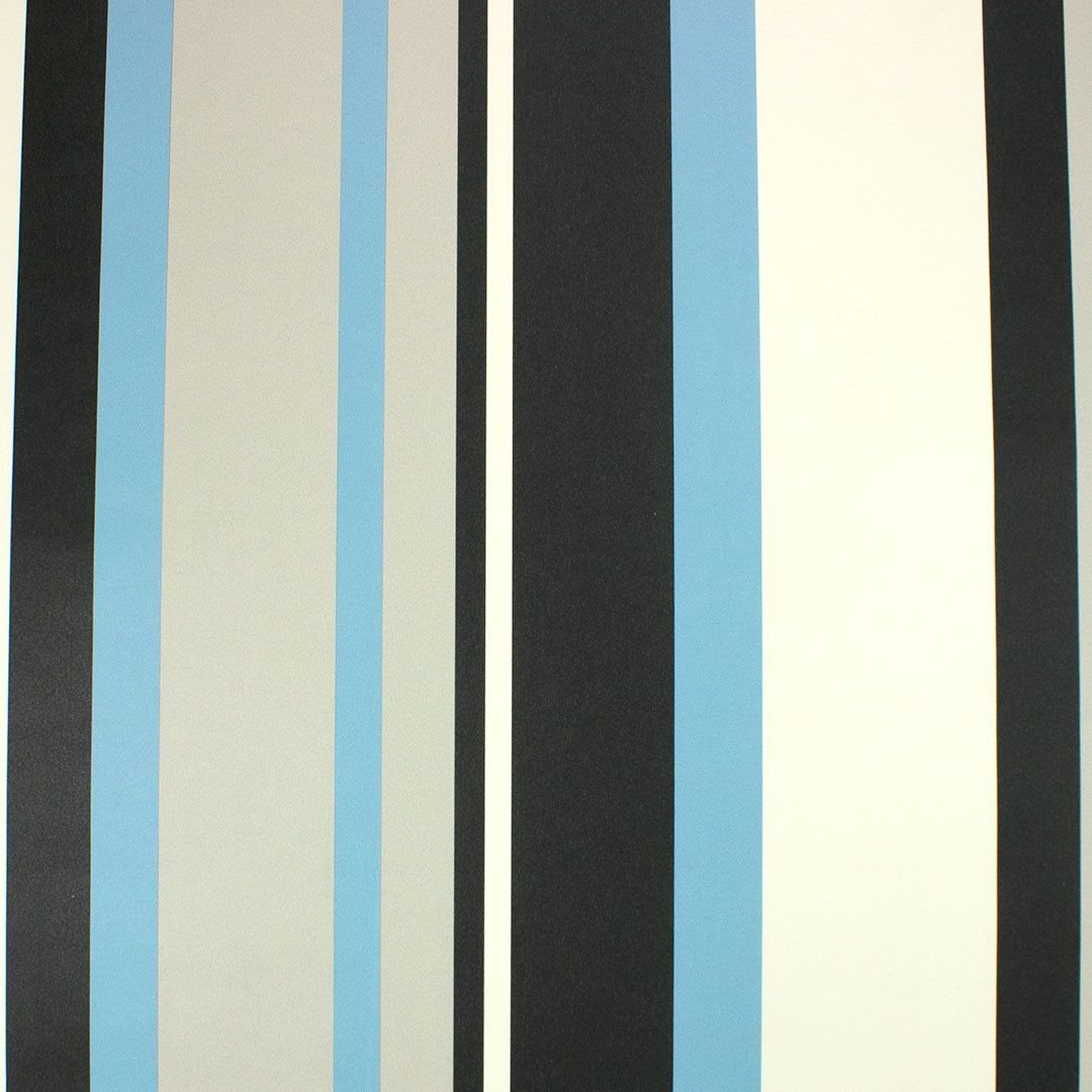 Papel de Parede Listrado Azul e Cinza Vinilico Lavável+ Cola para Aplicação - 3