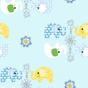 Ver imagem 2 de Papel de Parede Infantil Estampado Elefantinho Azul Vinilico Lavável+ Cola para Aplicação