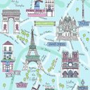 Ver imagem 2 de Papel de Parede Estampado Infantil Paris Torre Eiffel Vinilico Lavável+ Cola para Aplicação