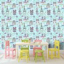 Ver imagem 1 de Papel de Parede Estampado Infantil Paris Torre Eiffel Vinilico Lavável+ Cola para Aplicação
