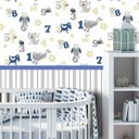 Ver imagem 1 de Papel de Parede Infantil Estampado Bichinhos com Cola Inclusa