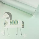Ver imagem 3 de Papel de Parede Cavalinho Verde Vinilico Lavável+ Cola para Aplicação