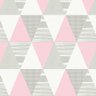 Papel de Parede Estampado Geométrico Rosa Vinilico Lavável+ Cola para Aplicação - 2