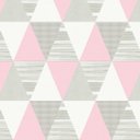 Ver imagem 2 de Papel de Parede Estampado Geométrico Rosa Vinilico Lavável+ Cola para Aplicação